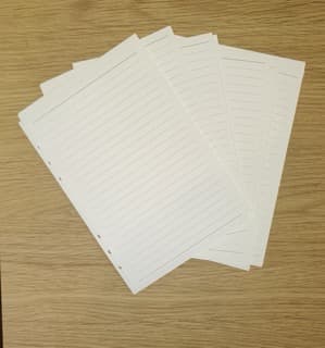 45 feuilles vierges lignées
